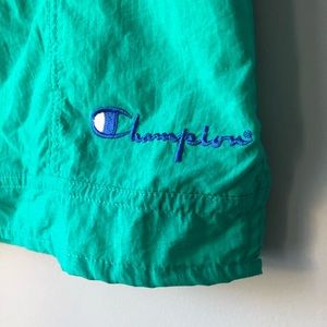 Vintage champion teal swim trunks